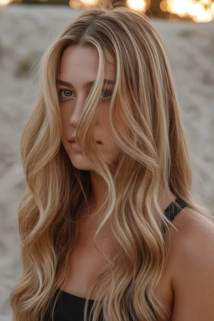 Apricot Blonde Waves