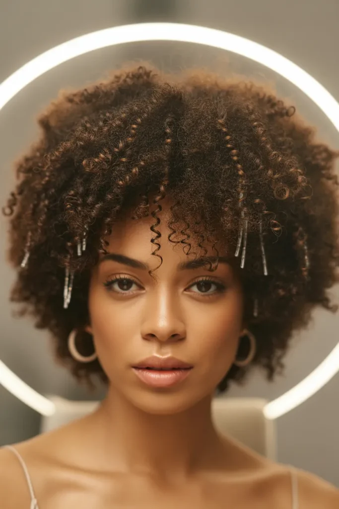 Beaded Halo Fro