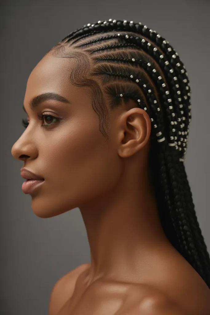 Beaded Side Sweep