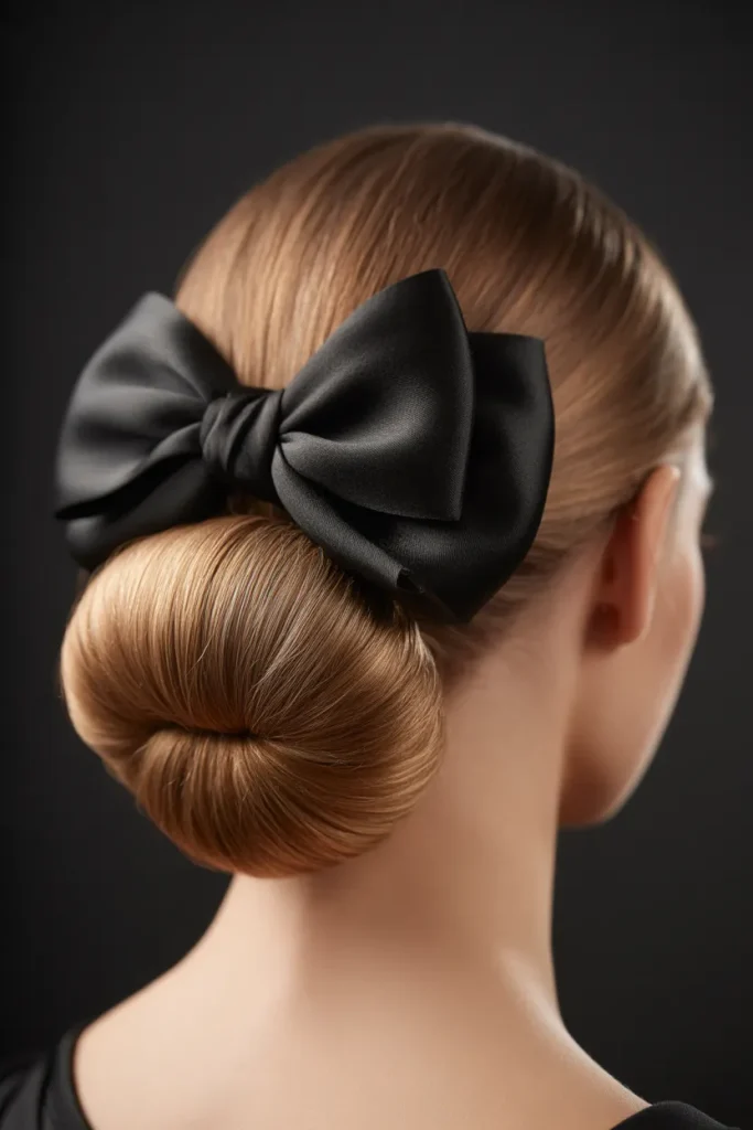 Black Bow Chignon
