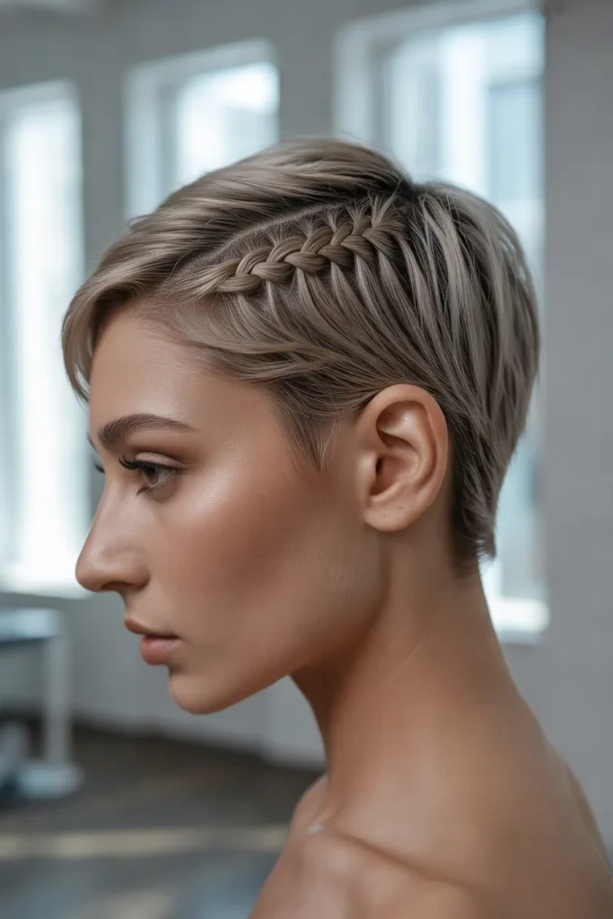 Braided Temple Pixie