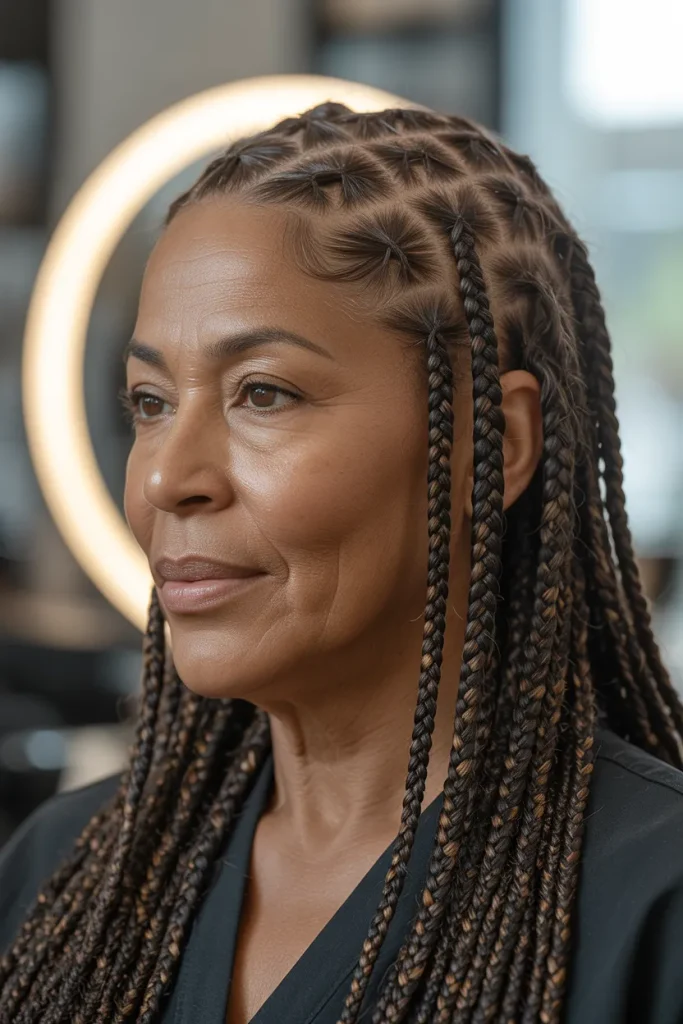 Bronze Crisscross Braids