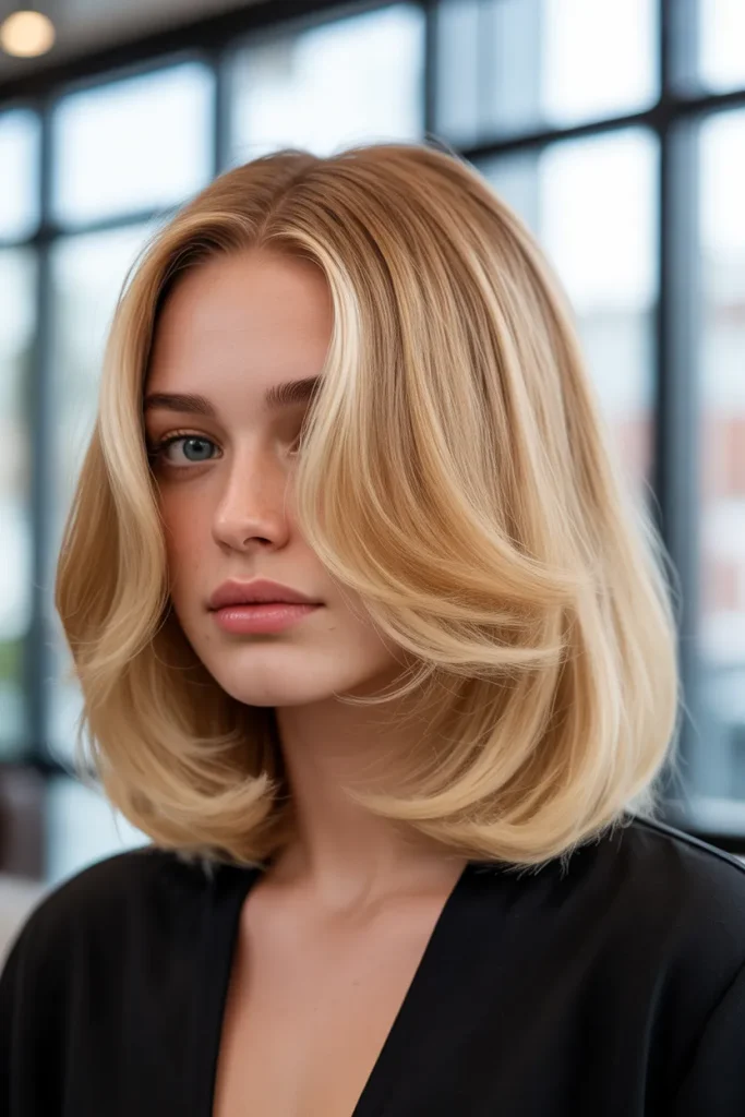 Buttercup Blonde Lob