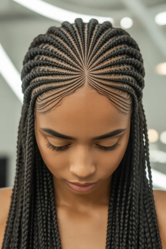 Butterfly Parting Braids
