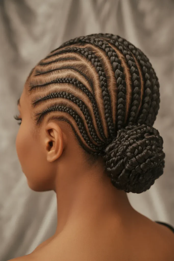 Cornrow Ribbon Updo