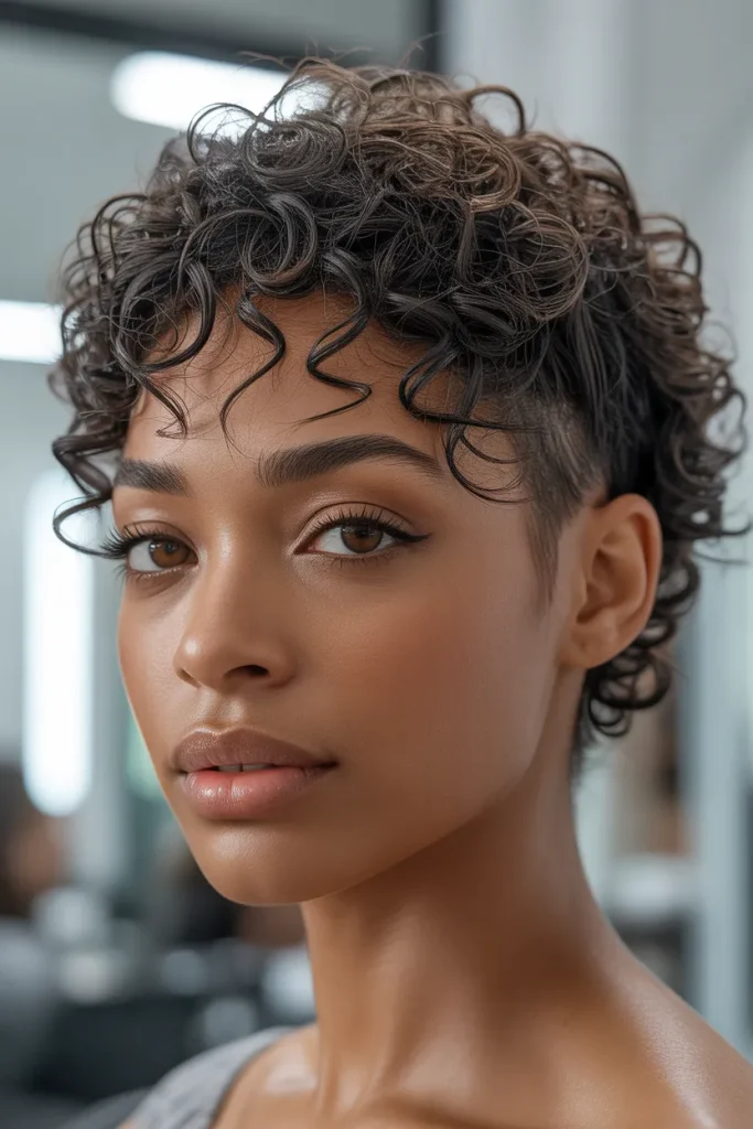 Curly Fringe Crop