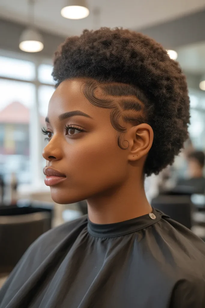 Curved Temple Afro