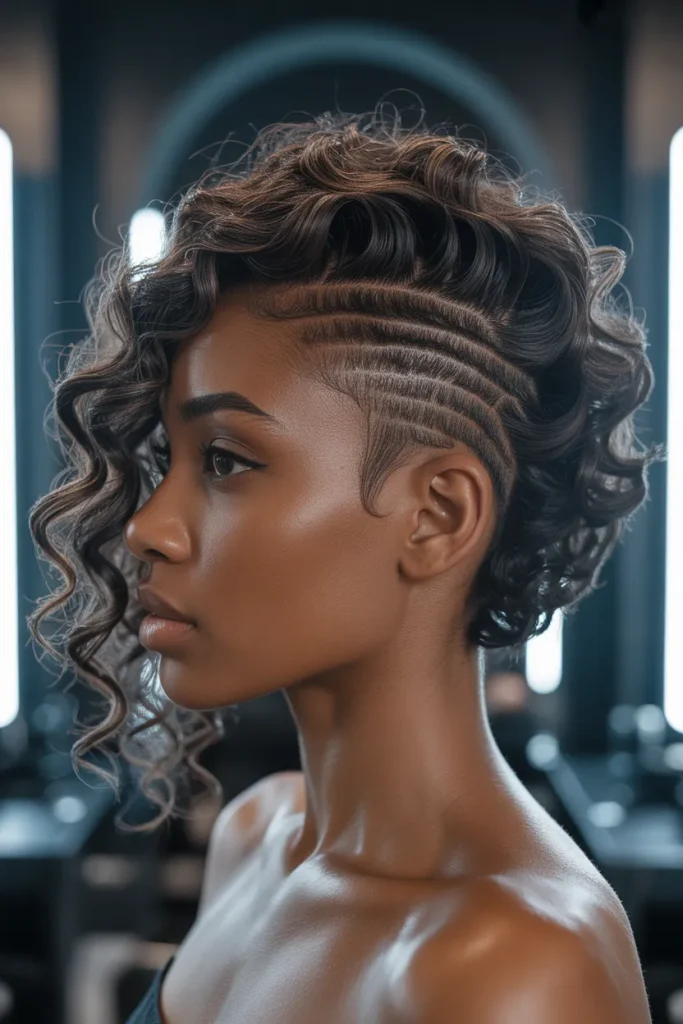 Curved Undercut Curls