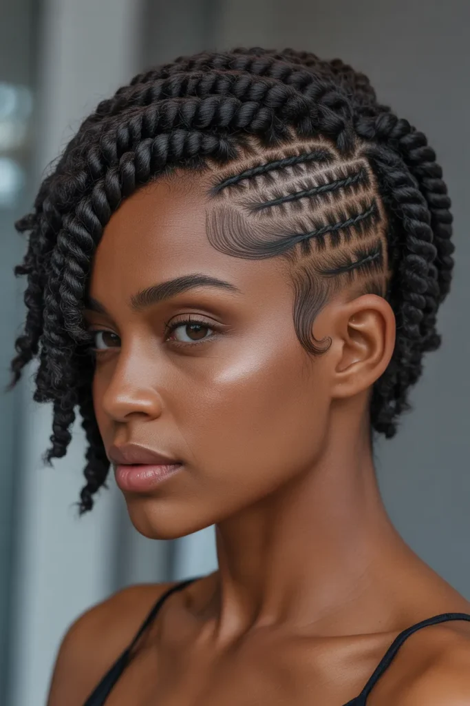 Deep-Part Twist Crop