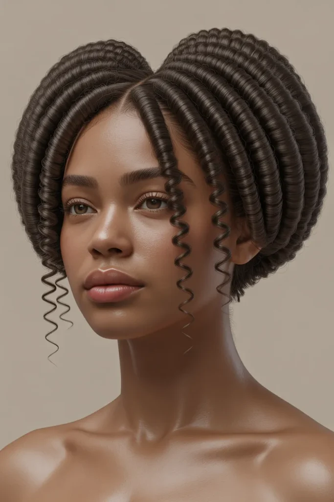 Flat-Twist Crown Puff