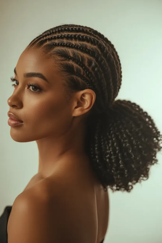 Flat-Twist Ponytail