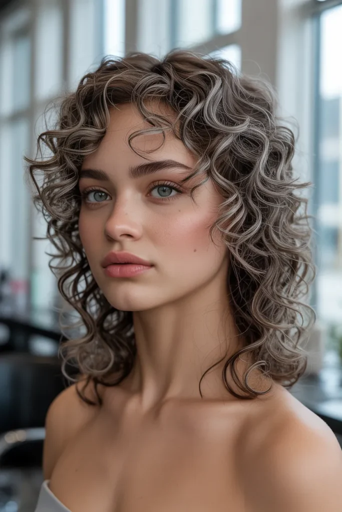 Frosted Brunette Curls