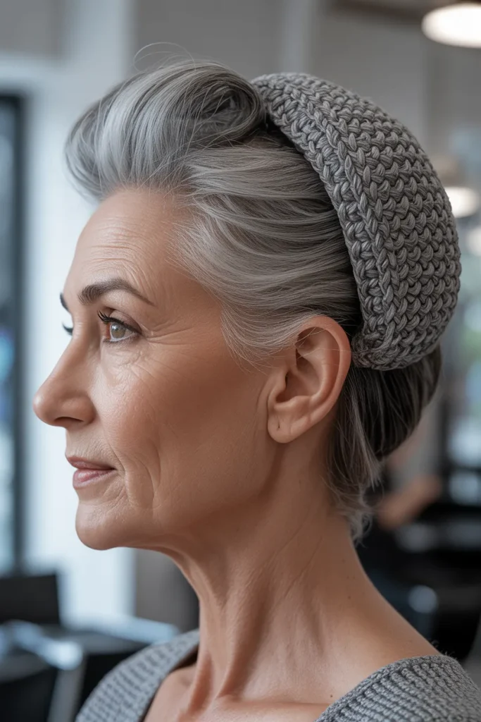 Gray French Twist