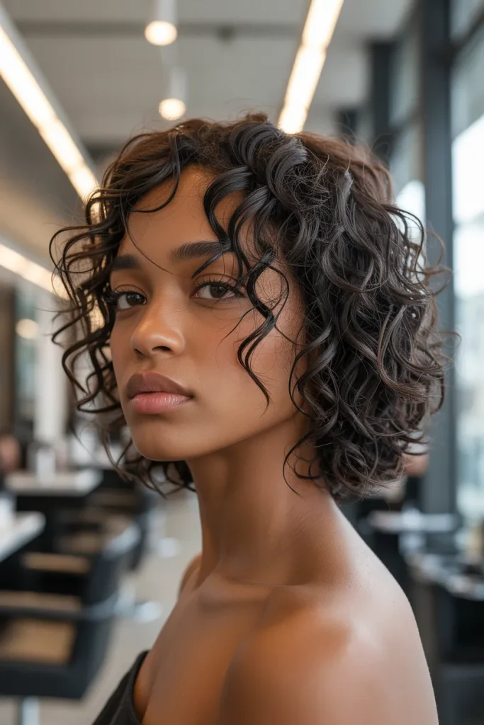 Jaw-Length Curly Lob