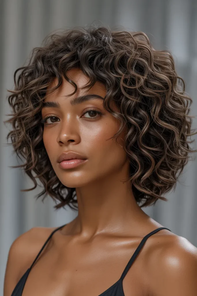 Layered Afro Bob