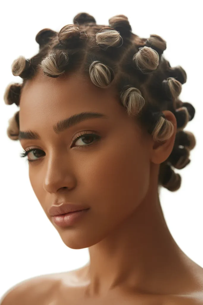 Mini Bantu Knot Halo