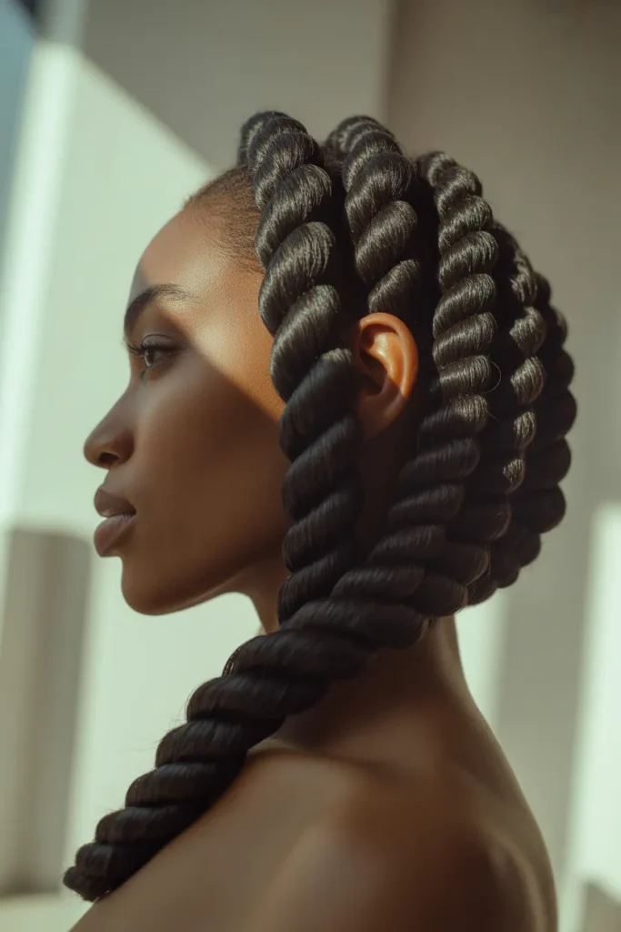 Offset Rope Updo