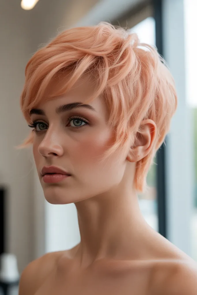 Peachy Wolf Cut