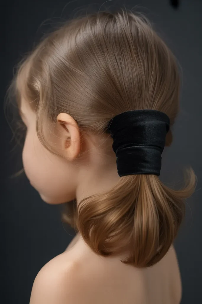 Ribbon Noir Ponytail