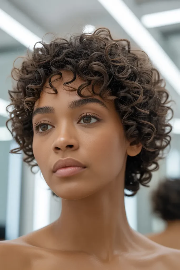 Rounded Curly Crop