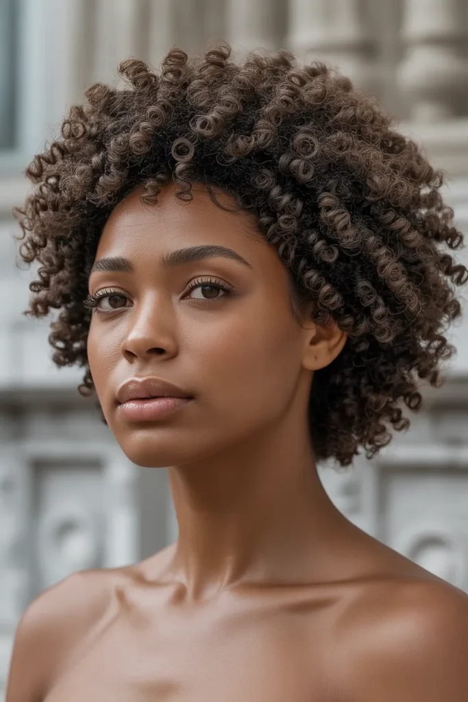 Side-Parted Halo Fro