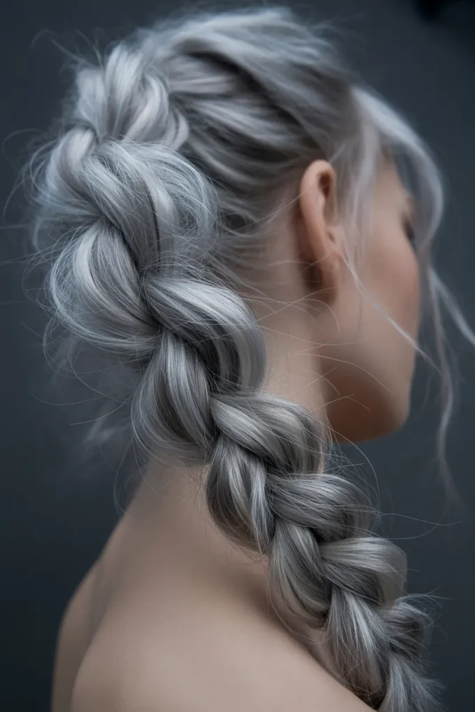 Silver Rope Ponytail