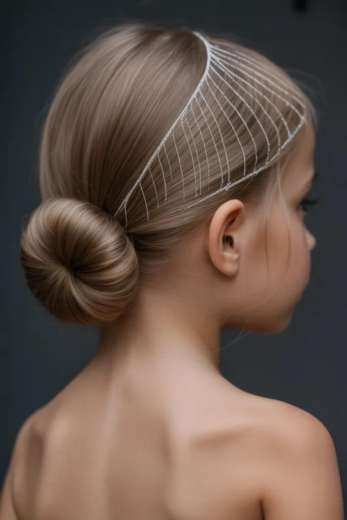 Silver Spiderweb Bun