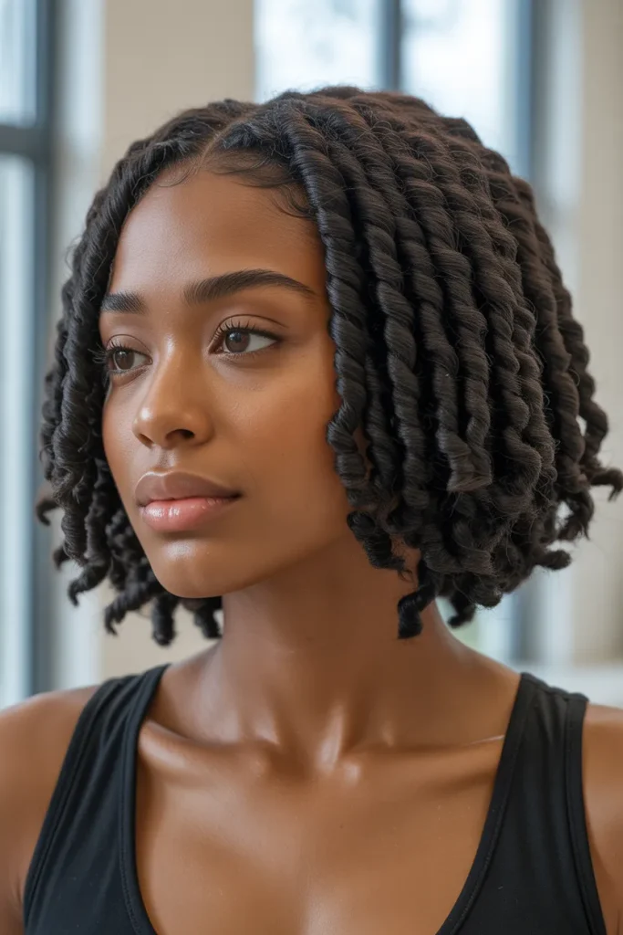 Stretched Twist-Out Bob