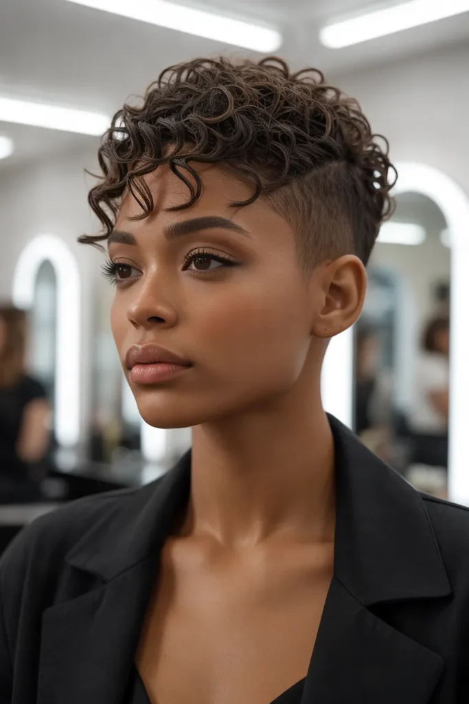 Tapered Curl Pixie