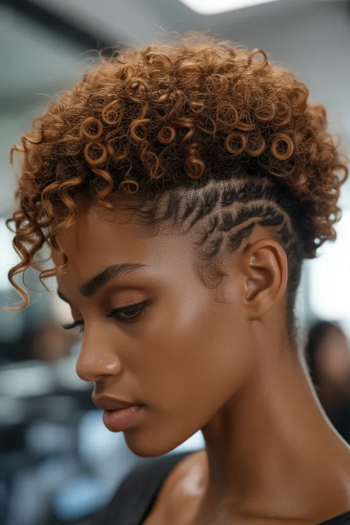 Tapered Curly Fro