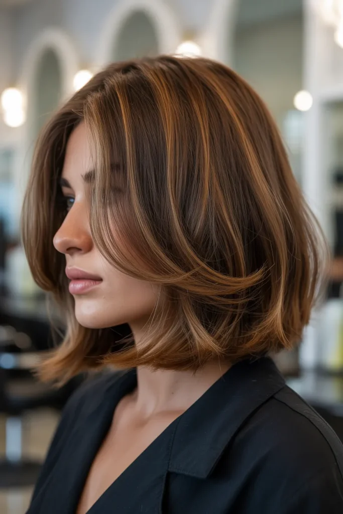 Textured Brunette Bob