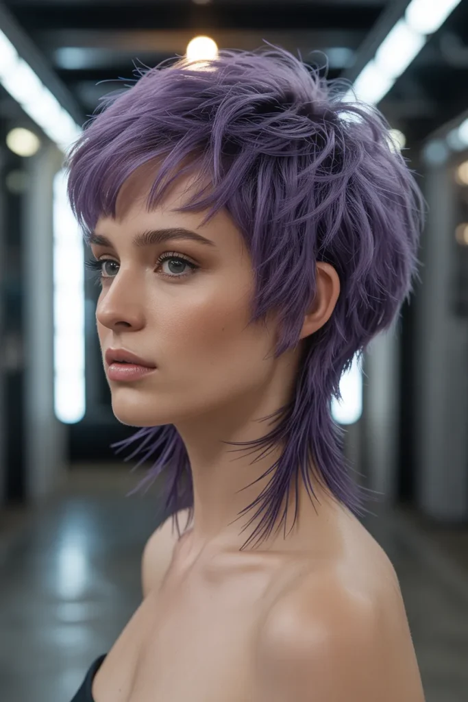 Violet Textured Mullet