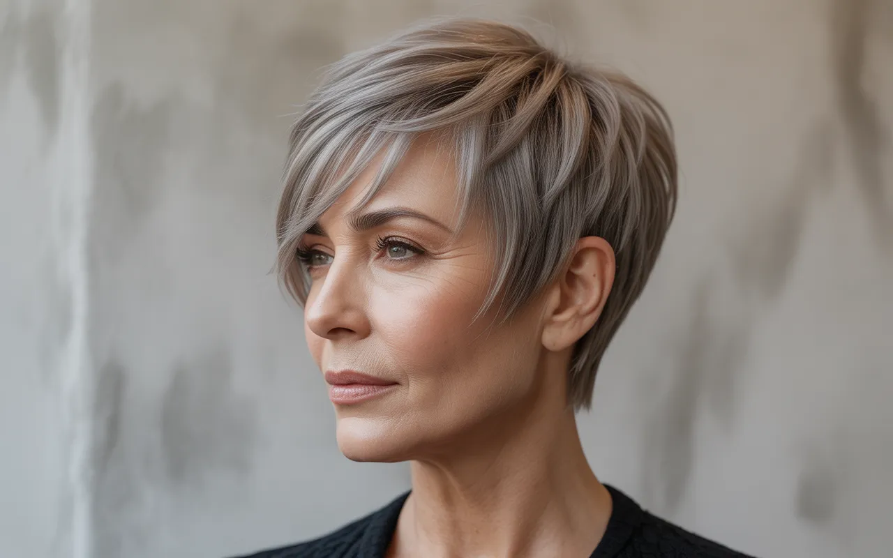 edgy choppy pixie haircuts for women over 50
