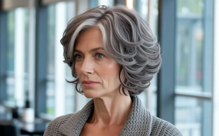 gray crochet braids hairstyles for older women