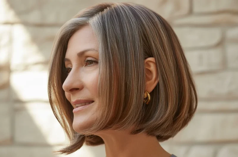 layered bob hairstyles for women over 60