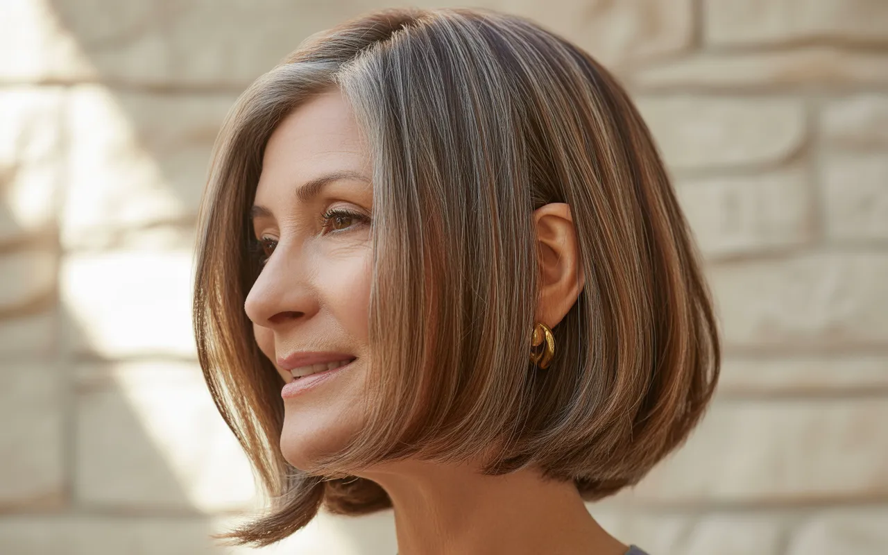 layered bob hairstyles for women over 60