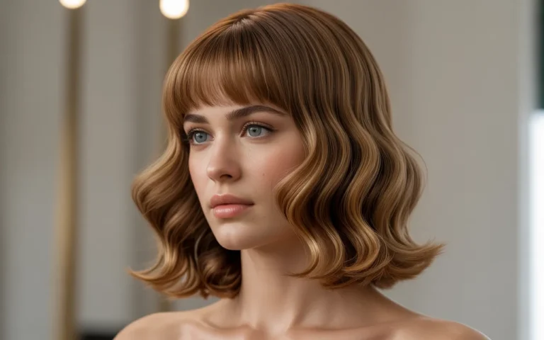 medium length hairstyles with bangs