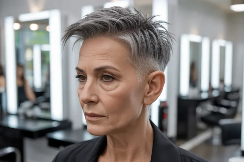 spiky haircuts for older women